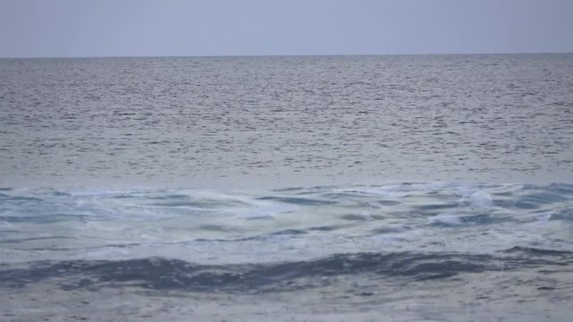 Tides and ebbs in the ocean. Maldives video blur