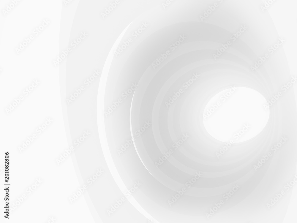 Poster abstract of white curved architectural pattern background,concept of future modern facade design on 