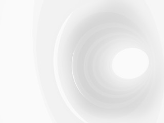 Obraz premium Abstract of white curved architectural pattern background,Concept of future modern facade design on architecture,3d rendering 
