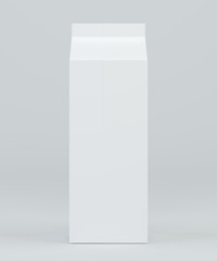 Milk and Juice Carton Packaging on white background. 3D rendering.