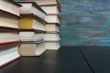 Many books in a bookstore or library