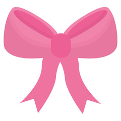 pink bow ribbon decoration ornament vector illustration