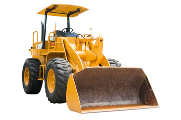 isolate loaders heavy machinery with clipping path.