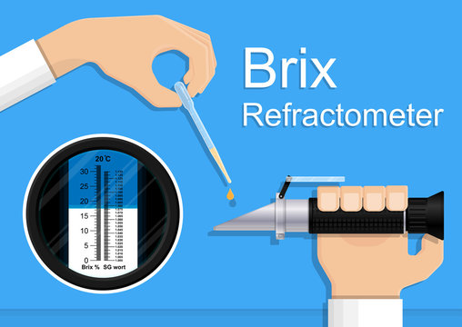 Brix wine lab food tool test toxic beer salt drop water sugar meter acid check juice level scale fluid fruit tester liquid result purity health device sucrose control farmer protein quality