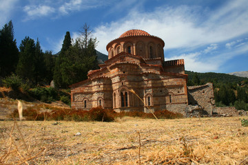 monastère byzantin à mystra en grèce