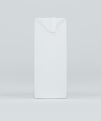 Realistic carton of juice. carton package. 3d rendering
