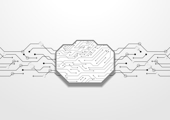 Abstract black circuit lines. vector technology