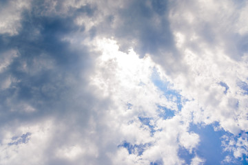 The nature of blue sky with cloud in the morning.