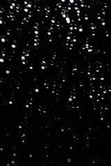 Water drops and bubbles. Rain.