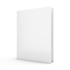 3D rendering blank book on white background