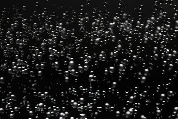 Water drops and bubbles. Rain.