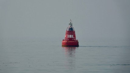 Wegweiser, Signal - Boje im Meer, Nordsee