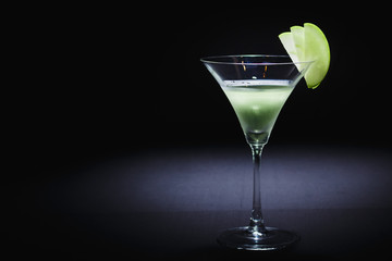 Apple martini cocktail.