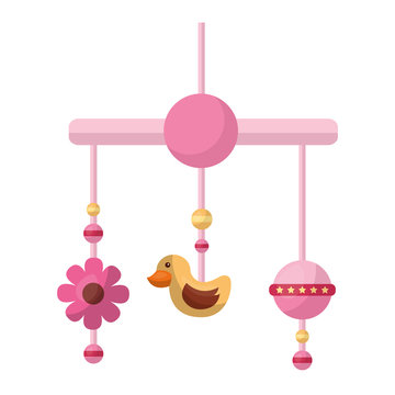 baby mobile hanging isolated icon vector illustration design