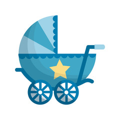 baby cart boy isolated icon vector illustration design