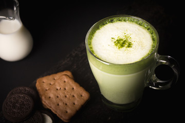 Hot matcha.