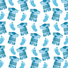boy shirts and pants clothes baby pattern vector illustration design