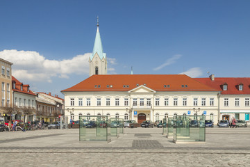 Poland, Malopolska, Oswiecim, Market Square - obrazy, fototapety, plakaty