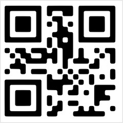 QR code "I Love You!" in a black and white colrs