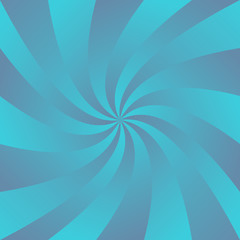 Blue curved ray design background - digital abstract vector