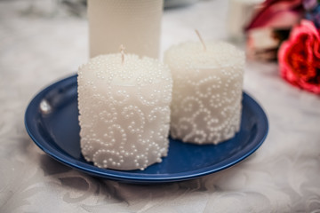 Impressive and beautiful wedding set up. Selective focus. Toned image. Ceremony