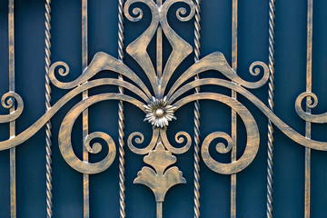 The fragment of forged metal products. close-up