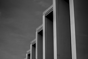 Black and white building