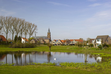 Obraz premium Traditional Dutch village Ooij, Netherlands