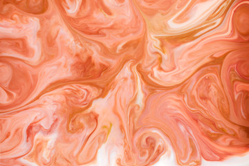 Coloring ink flowing and mixing in milk texture. background image