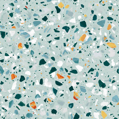 Terrazzo flooring vector seamless pattern. Classic italian type of floor in Venetian style
