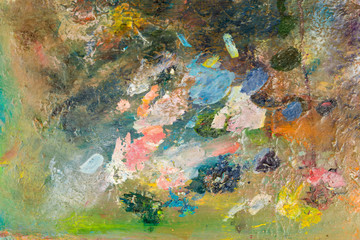 close-up of different colors with oil paint. colored acrylic. the concept of modern art. background image
