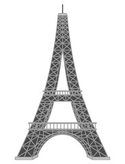 monument landmark france tower eiffel vector illustration