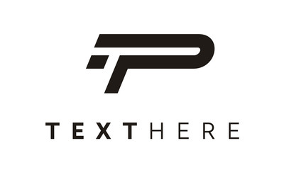 Initial P T Monogram PT TP Modern logo design