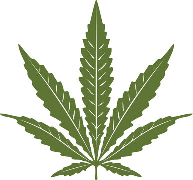Single Pot Hemp Cannabis Marijuana leaf for CBD logo design
