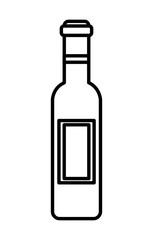 wine bottle drink beverage image vector illustration outline