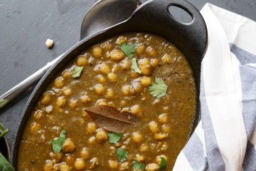 Vegan Chola Palak or Chana palak