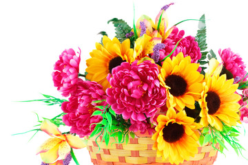 Flowers in basket