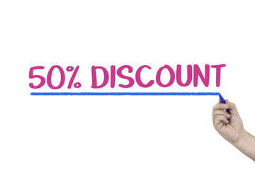 Discount Fifty percent 50%.