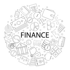 Vector finance pattern with word. Finance background
