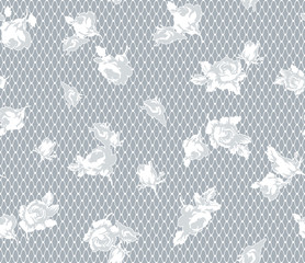seamless floral lace pattern, vector illustration