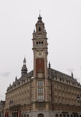 Fototapeta na wymiar Beffroi de la Chambre de Commerce à Lille, Nord