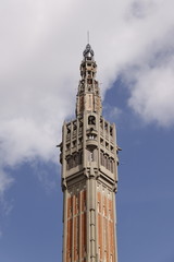 Fototapeta na wymiar Beffroi de Hôtel de ville à Lille, Nord 