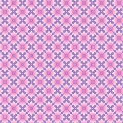 Pink & purple floral seamless pattern