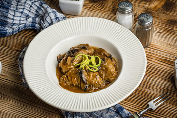 Stuffed cabbage with meat and rice.