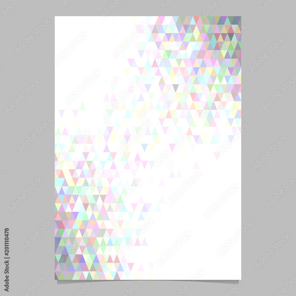Poster abstract polygonal brochure template design with triangle background