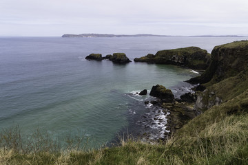 Scenic Atlantic Shore Landscape with Rough Cliffs