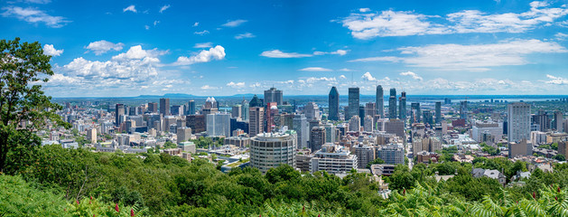 Naklejka premium Widok na miasto Montreal w Kanadzie