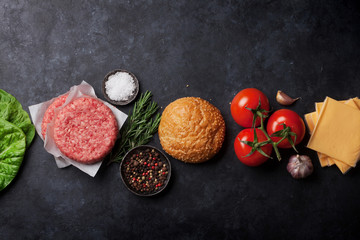 Tasty grilled home made burgers cooking