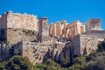 The Parthenon Temple at the Acropolis of Athens, Greece