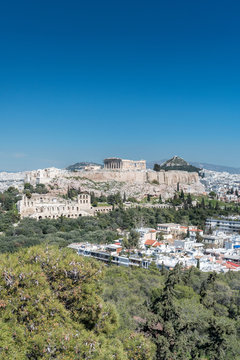 View of the Acropolis of Athens. Greece.